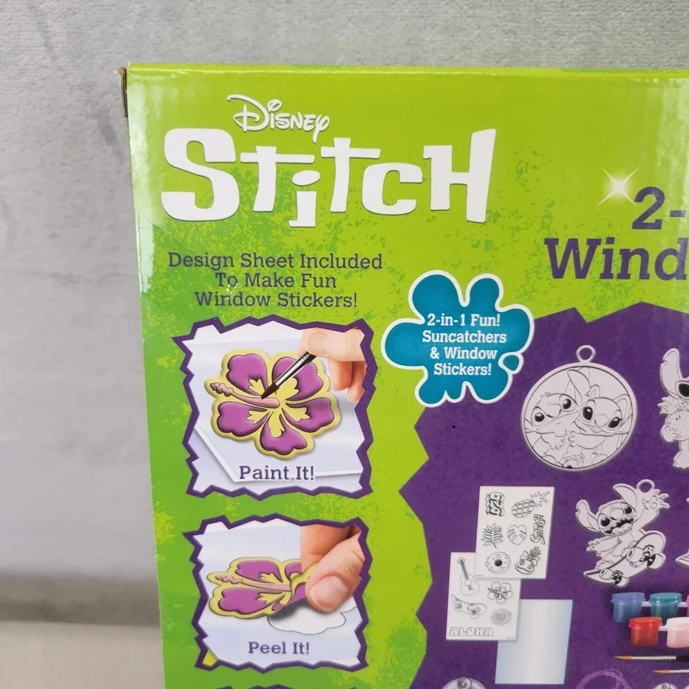 Cra-Z-Art Disney Stitch 2 in 1‎ Window Art Kit Makes 20 Designs Great Gift